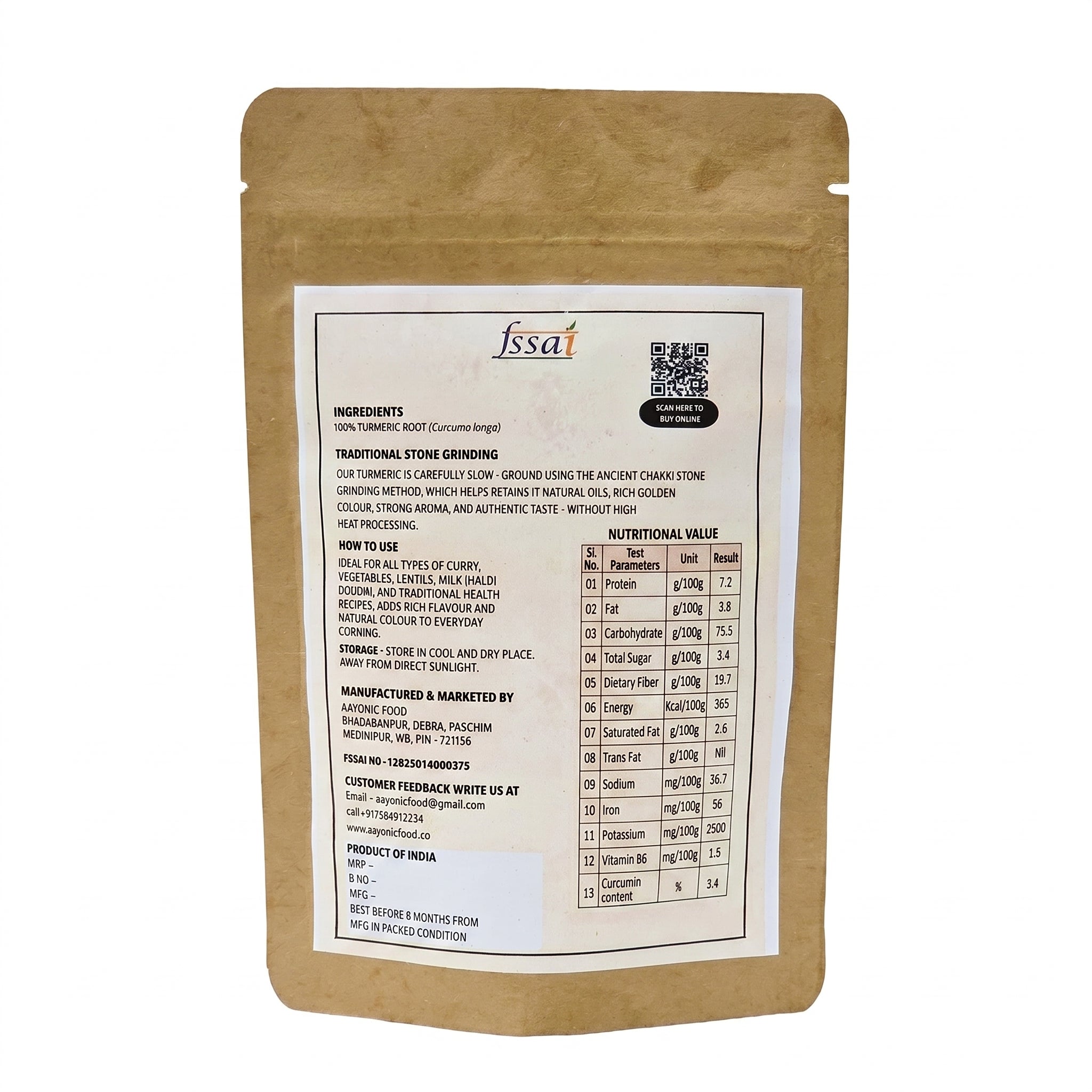 pure turmeric powder