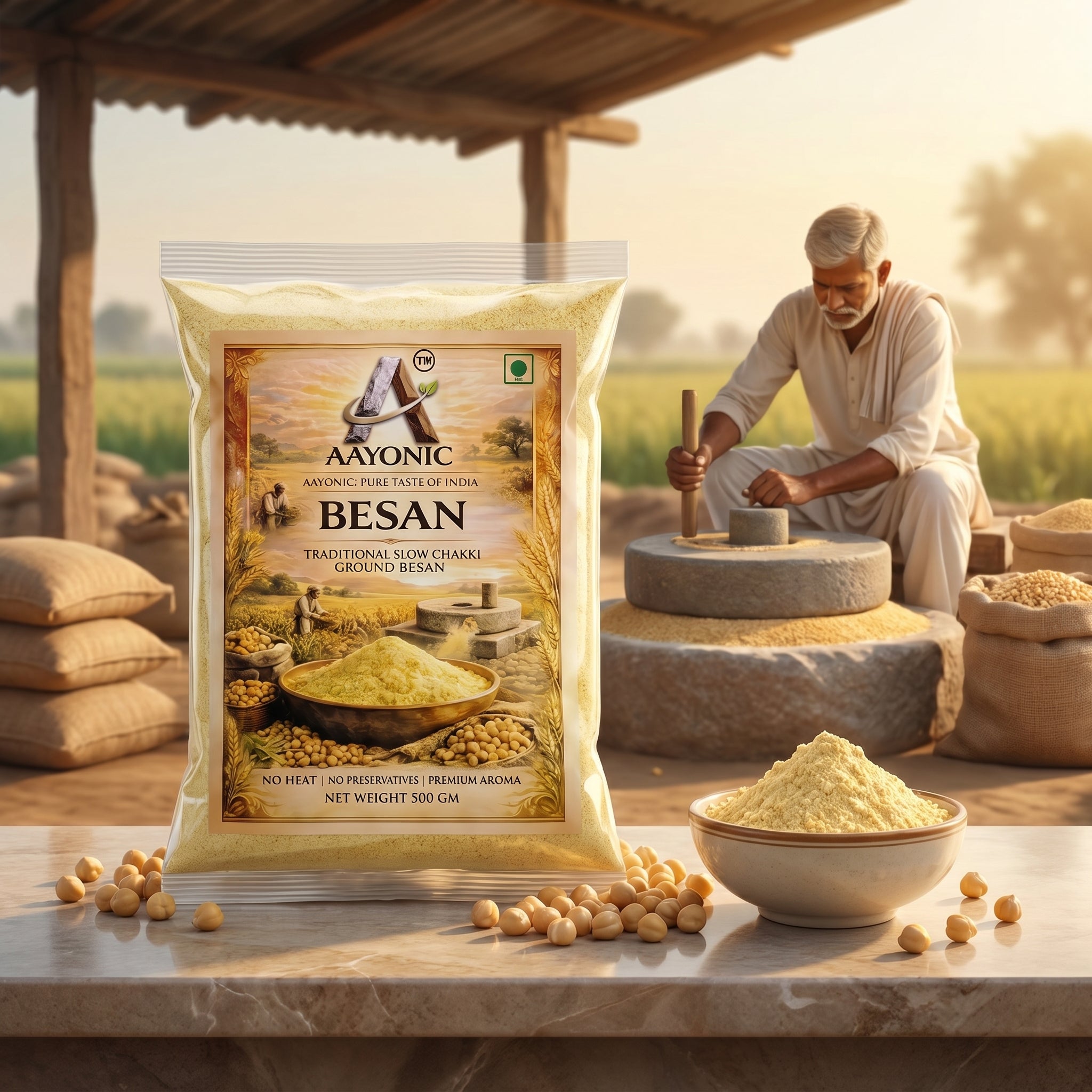 stone ground besan india
