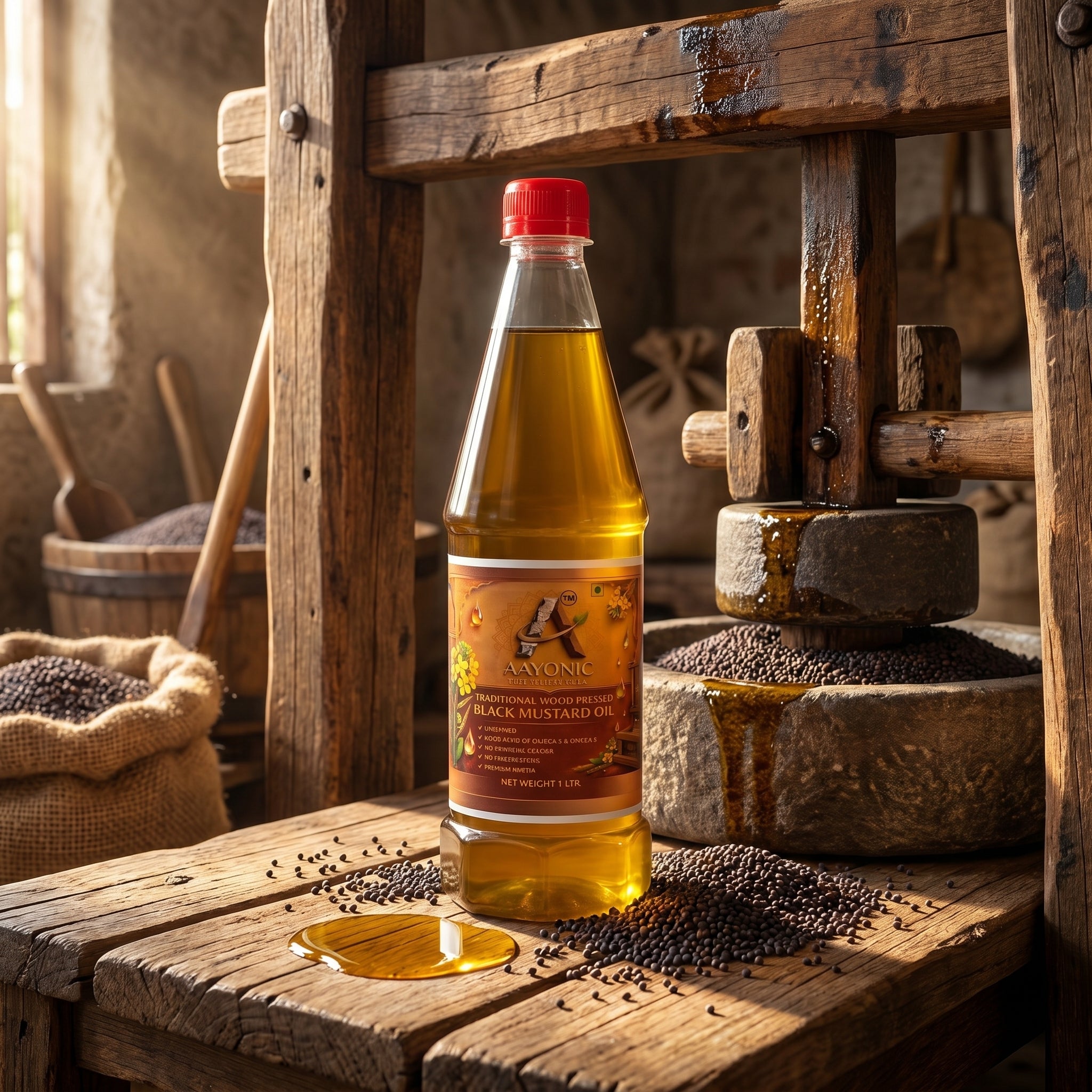 wood pressed mustard oil india